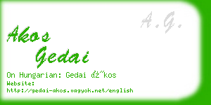 akos gedai business card